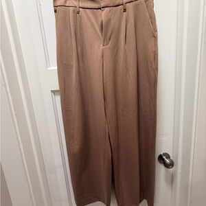 A New Day Wide Leg Work Pants Size 10 Camel NWOT